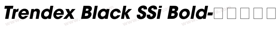 Trendex Black SSi Bold字体转换
